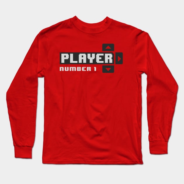 Player #1 Long Sleeve T-Shirt by TheHookshot